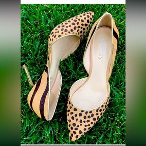Guess Gwhosanni Animal Print heel Women’s Sz 7.5